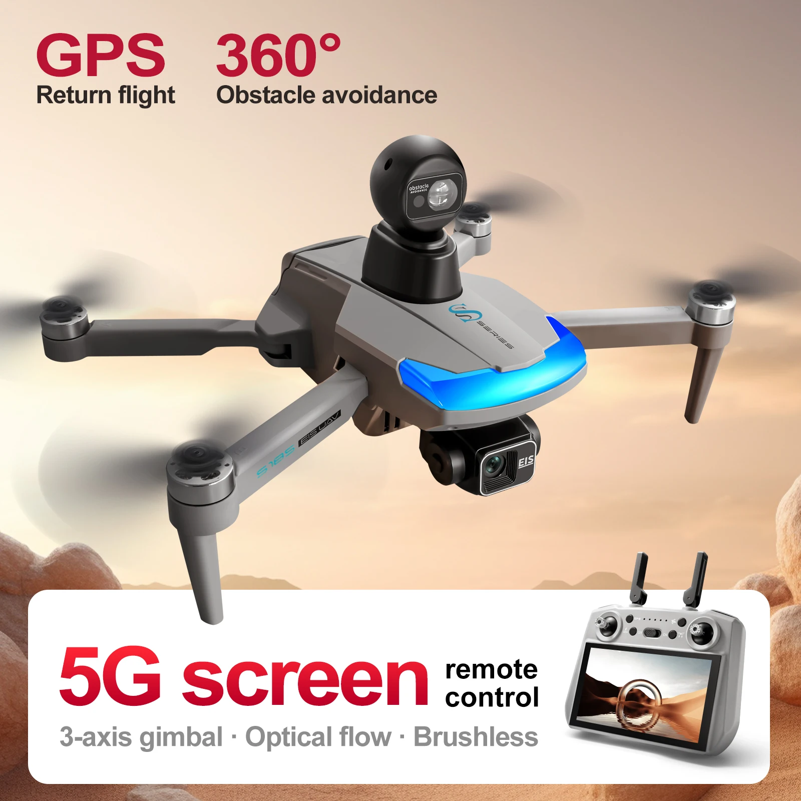 S185 Profesyonel Drone 2.7K HD - Drone Gimbal 3 Axis incelemesi ve fiyatı