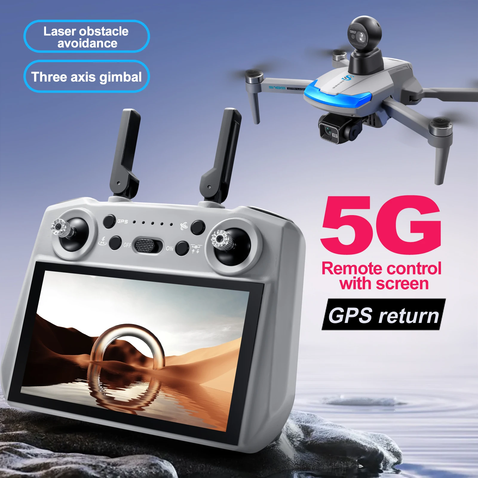 S185 Profesyonel Drone 2.7K HD - Drone Gimbal 3 Axis incelemesi ve fiyatı